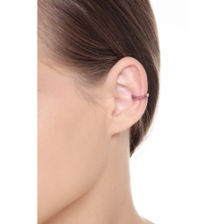 Earcuff aus Weißgold 18K mit Rubinen 2
