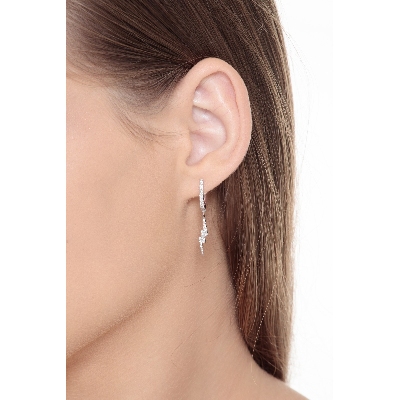 Blitz Ohrringe Weißgold mit Diamanten