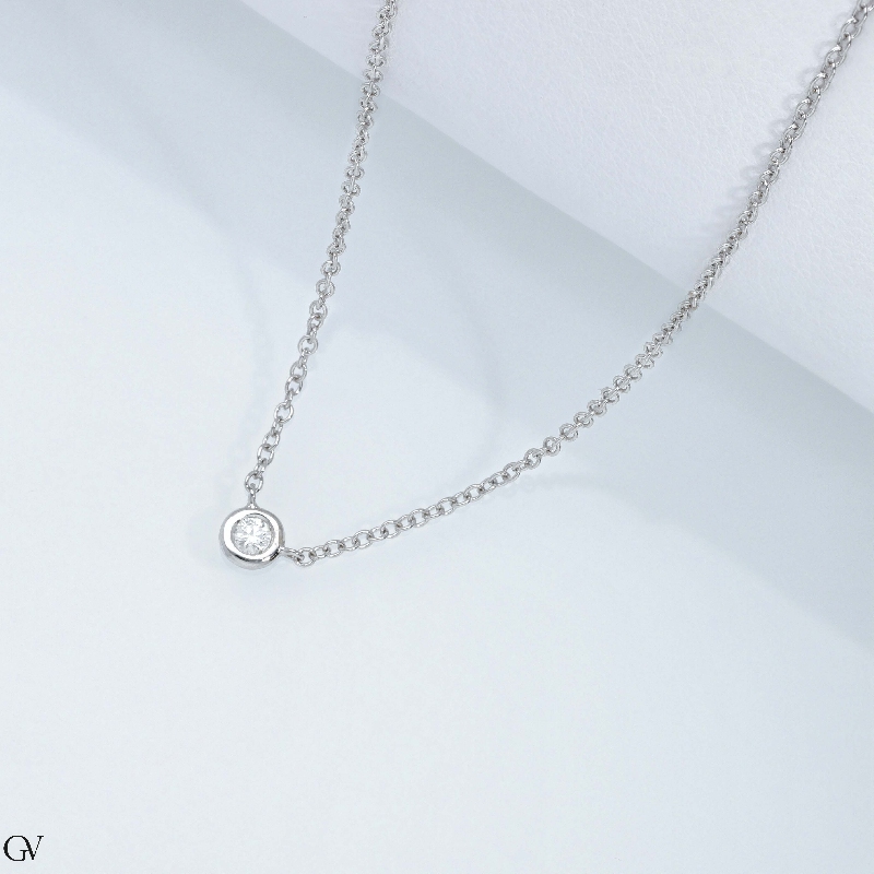 Weissgold 750 Diamant-Anhänger 0,05 kt