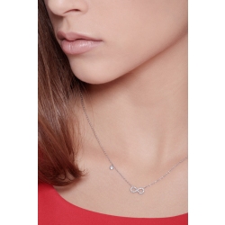 Halskette 750er Weißgold mit Unendlichkeitszeichen aus Diamanten 2