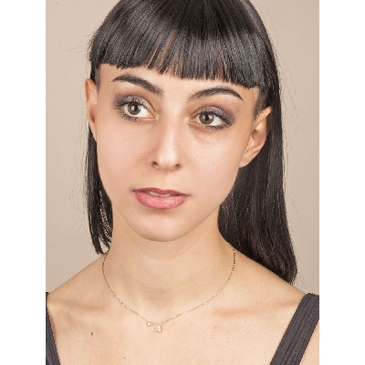 Buchstaben Halskette A Weißgold Diamanten