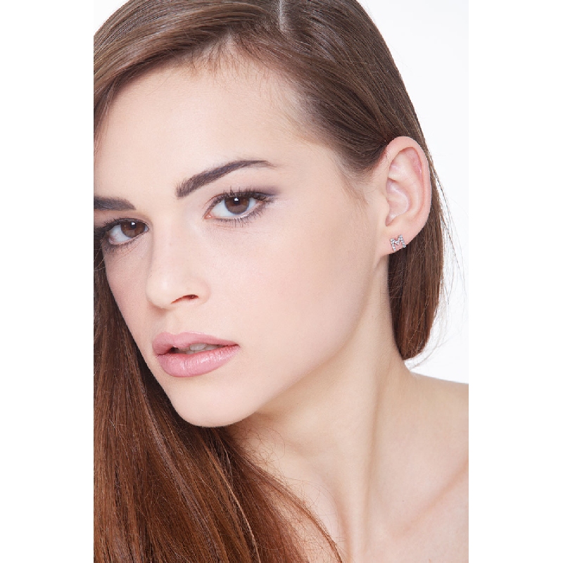 Einzelner Ohrring Diamant Buchstabe M 