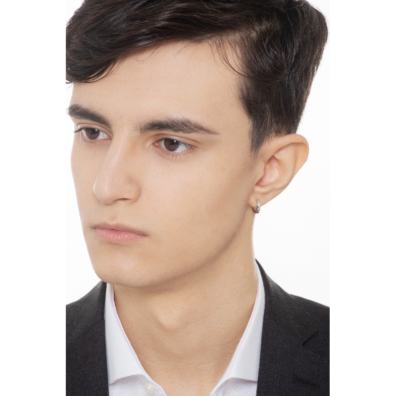 Herren Einzelne Creole mit Brillanten Weißgold 