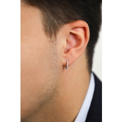 Einzelne Creole Herren Weißgold 18K mit Brillanten  2