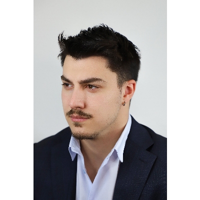 Einzelne Creole Herren Weißgold mit schwarzen Diamanten 