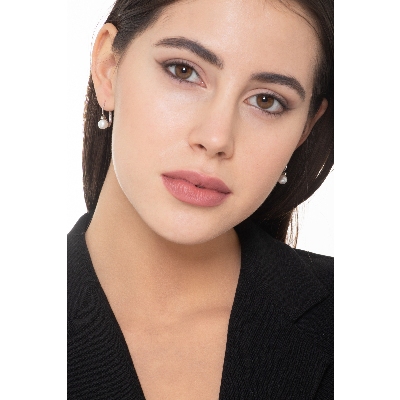 Perlen Ohrhänger Weißgold mit Brillanten