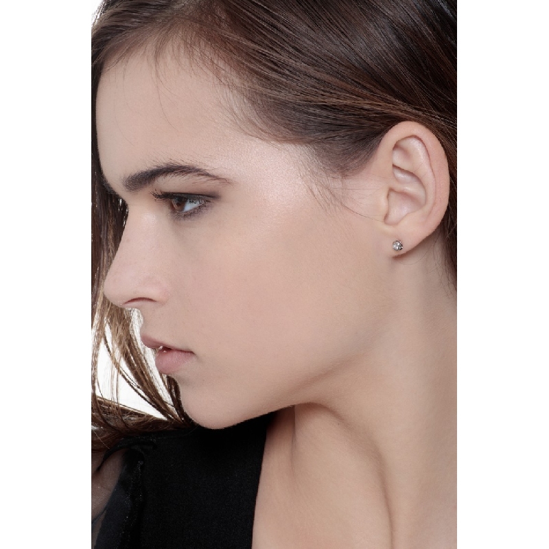 Diamant-Ohrstecker aus Weißgold 18k