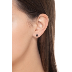 Ohrstecker aus Weißgold 18K mit schwarzen Diamanten 2