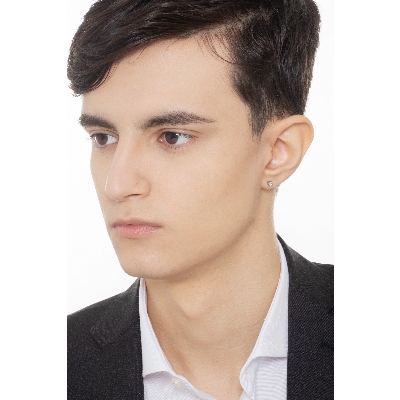 Weißgold Ohrstecker mit Diamant 0,13 kt