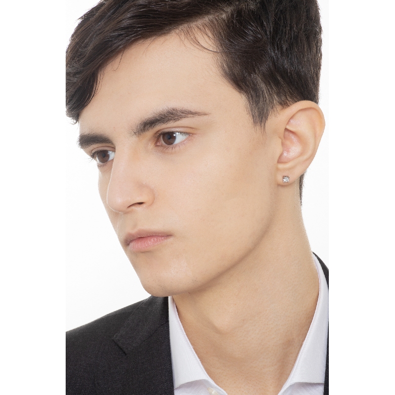 Herren einzelner Diamant-Ohrstecker Weißgold, 0.25 kt