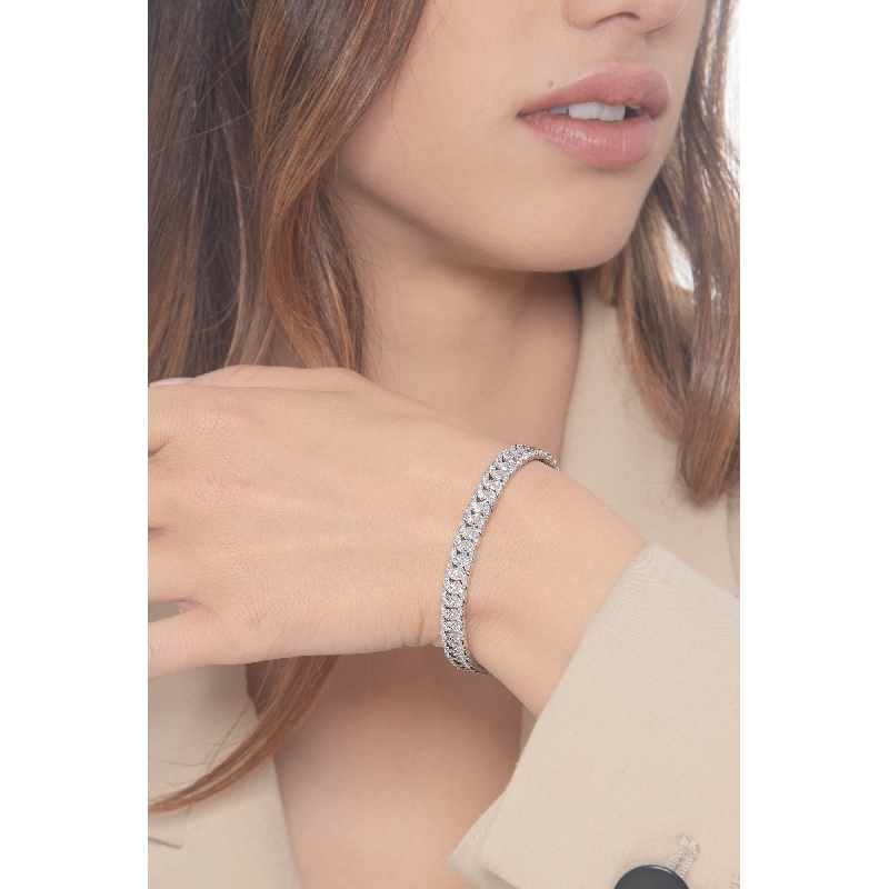 Diamant Armreif Damen Weißgold 750