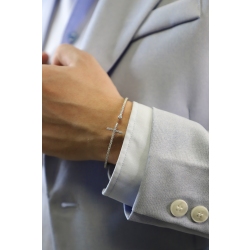 Armreif Weißgold mit Diamantkreuz 2