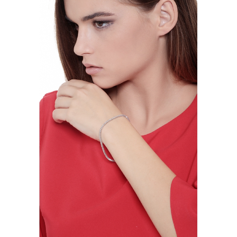 Tennis Armband Weißgold 750 mit Diamanten 