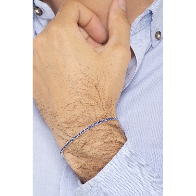 Tennis Armband Weißgold Damen Herren 