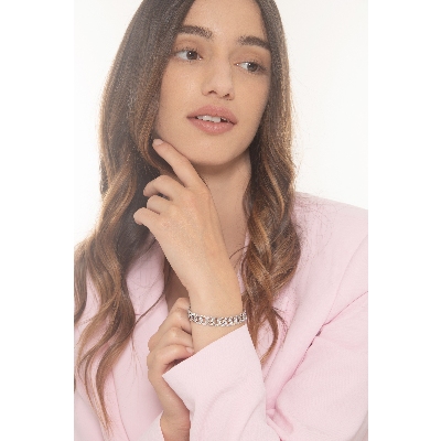 ICED OUT Armband mit Diamanten aus Weißgold 18K