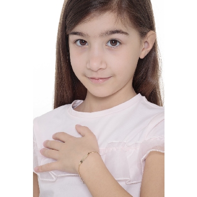 Armband gravierbar Gelbgold Kinder, 15.5 cm