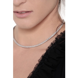 Tennis-Halskette aus 18 Karat Weißgold mit Diamanten 2