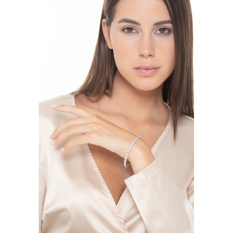 Weissgold Tennisarmband 18 Karat mit Diamanten