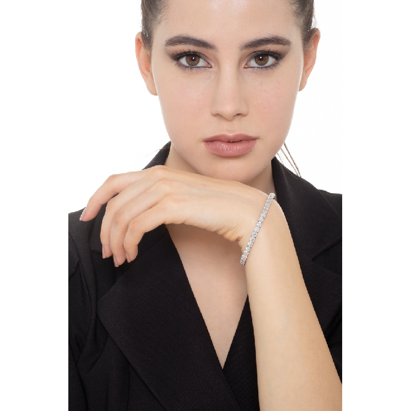 Tennis Armband Herren Damen mit Brillanten Weißgold 750