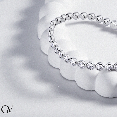 750er Armband Damen Weißgold mit Diamanten