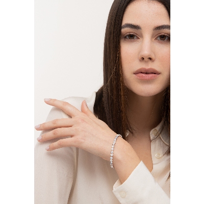 750er Armband Damen Weißgold mit Diamanten