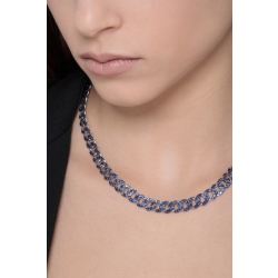 Iced Out Panzerkette Weißgold 18Karat mit Saphiren 2