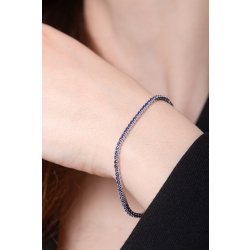 Saphir Armband Tennis 750er Weißgold  2