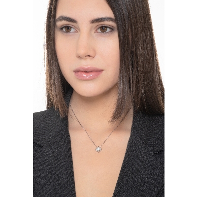 Weißgold 18K Diamant-Anhänger 1 Karat