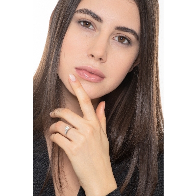 18K Weißgold Antragsring mit 0,90 Karat Diamanten 