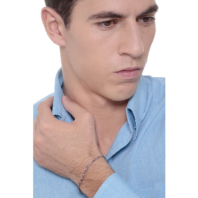 Tennisarmband 18K Weißgold mit 0,01 Karat Rubinen 