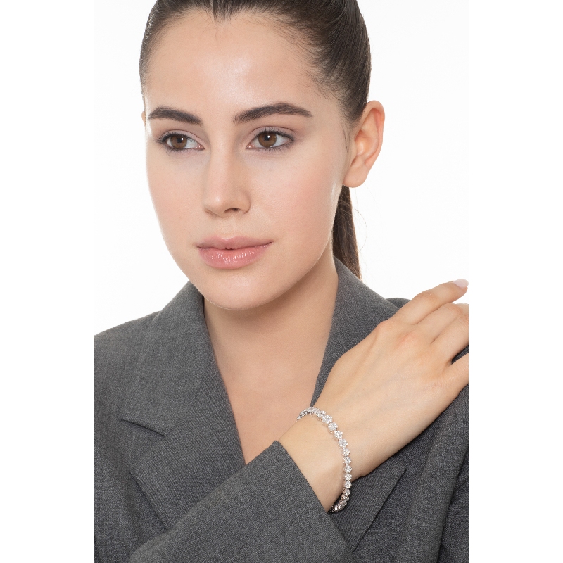Weißgold Armband 750 Damen mit Diamanten ILLUSION