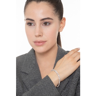 Weißgold Armband 750 Damen mit Diamanten ILLUSION