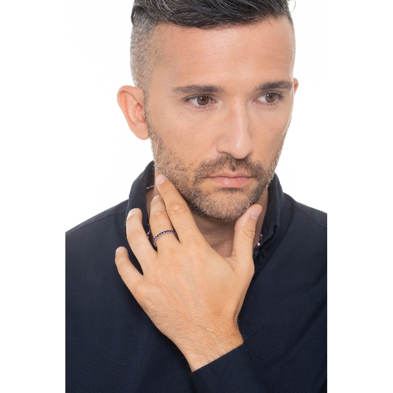 Blauer Saphir Ewigkeitsring 