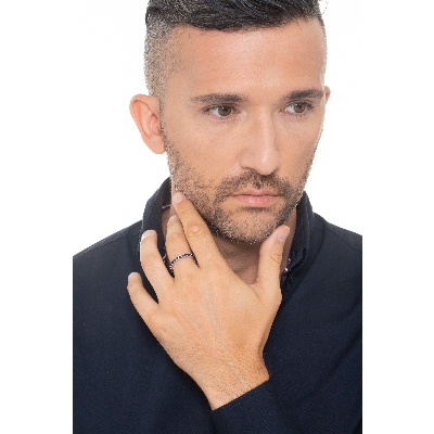 Blauer Saphir Ewigkeitsring 