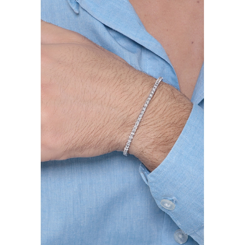 18K Weißgold Tennisarmband mit Diamanten  