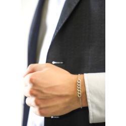 Unisex-Armband Panzer mit sechs Gliedern aus Diamanten  2