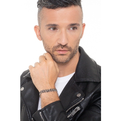 Armband Weißgold 18k mit brünierten schwarzen Diamanten 