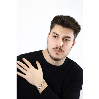 Weißgold Cuban Link Armband mit Diamanten