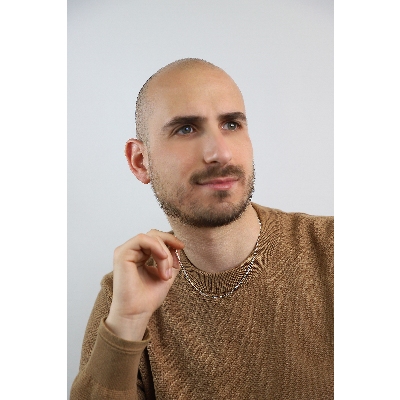 Weißgold Herren Panzerkette, 50 cm