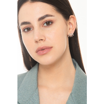 750er Weißgold Ohrringe mit Diamanten