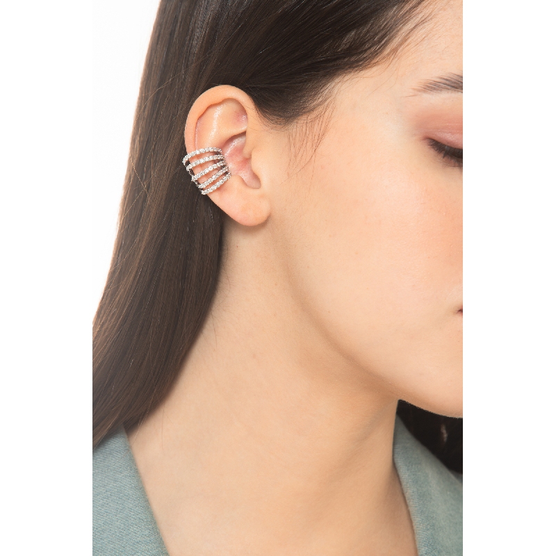 Damen Earcuff aus Weißgold 18k mit Brillanten