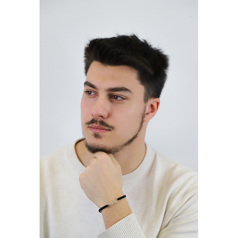 Stoffarmband mit Unendlichkeitszeichen Herren