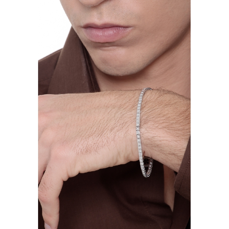 Tennisarmband aus Weißgold 750