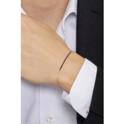 Weißgold Armband mit schwarzen Diamanten Herren 2
