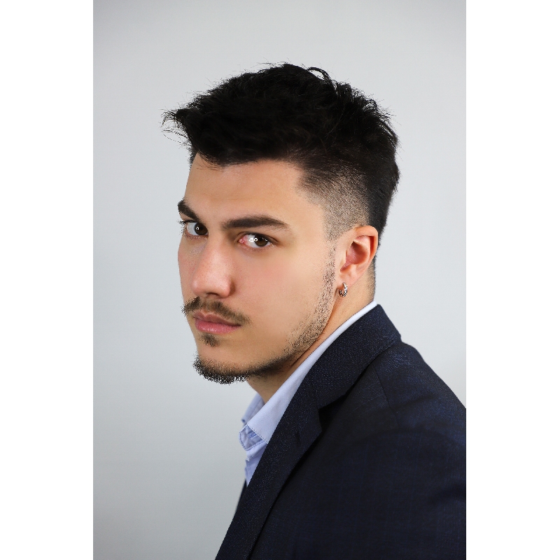 Weißgold Herren einzelne Creole mit Brillanten