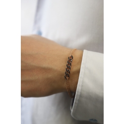 Herrenarmband aus 750er Roségold mit schwarzen Diamanten  2