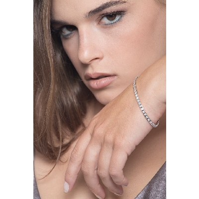 Tennisarmband Weißgold 750 mit Diamanten  