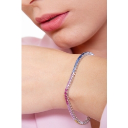 Tennisarmband Weißgold mit Saphiren Rainbow Kollektion 2