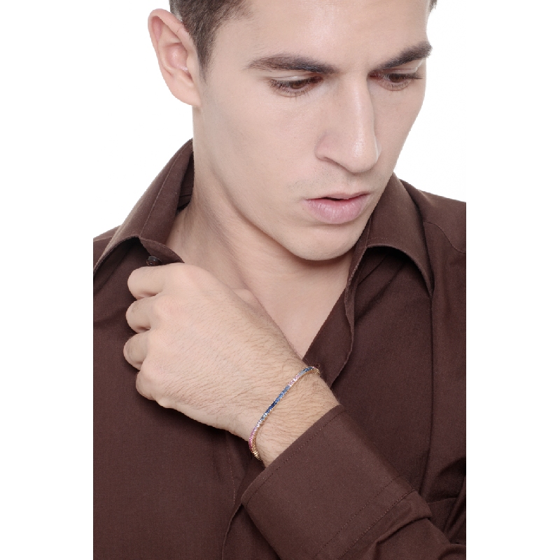 Saphir Armband Tennis Gelbgold Rainbow Kollektion