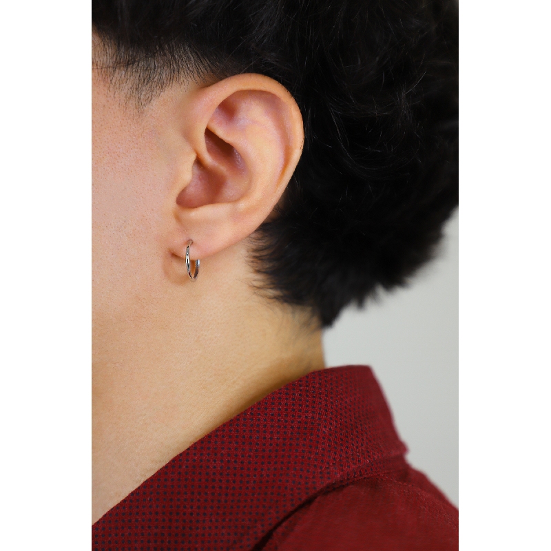 Kleine Creolen Weißgold 18 Karat